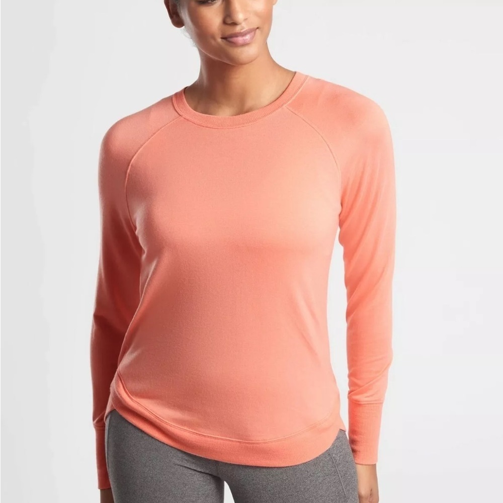 Athleta Mindset Sweatshirt In Coral Size S